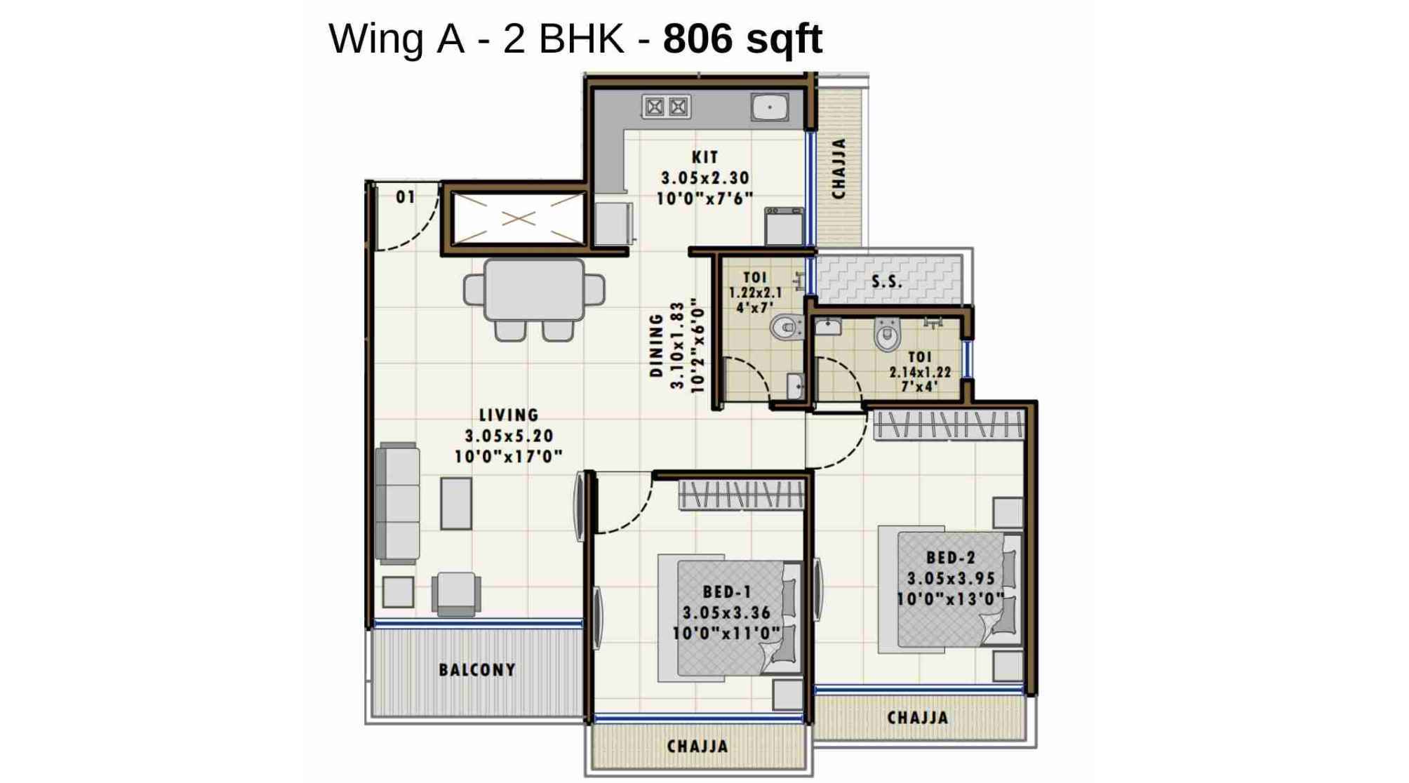Fornax-Bhoomi-Icon-Floor-Plan-Wing-A-2-BHK-779-sqft (2)